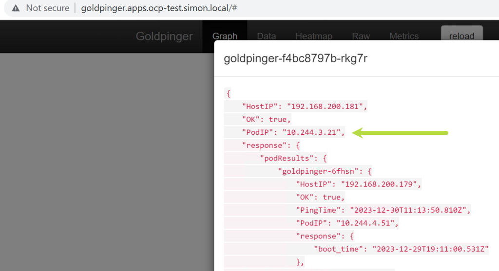 goldpinger - node info